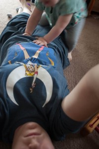 Serious Author Being Attacked by Serious Toddler